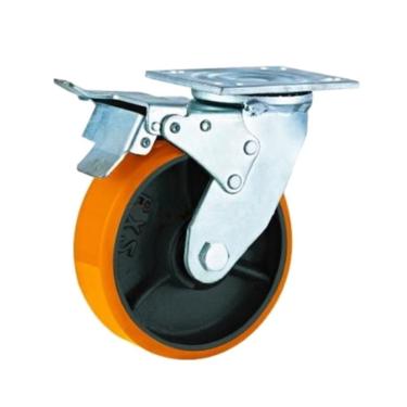 Imagem de Rodizio Industrial gir. 5 Pol. C/ Freio Rolamento 400 Kg