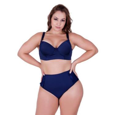 Imagem de Conjunto Sutiã e Calcinha Cós Alto com Detalhe em Renda Lingerie Plus 