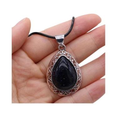 Imagem de Colar De Pedra Natural De Opala Cristal Gota D'água, Pingentes De Moda