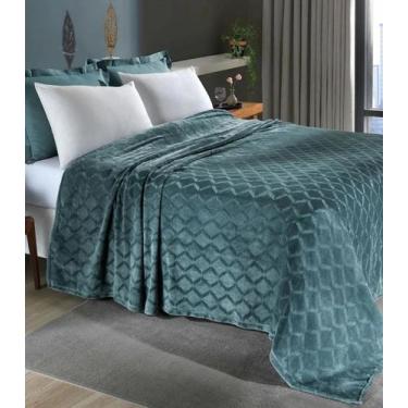 Imagem de Cobertor Flannel Casal Lar E Lazer Verde, UN, Verde