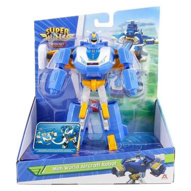 Imagem de Super Wings Robô 18 Cm Transformação Aeronave Mundial – 2 em 1 Avião e Robo - Sunny