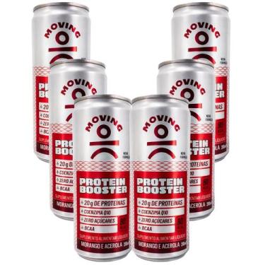 Imagem de Bebida Suplemento Moving Whey Protein Booster Pro Pack 6x310ml, Morang