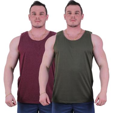 Imagem de Kit 2 Regatas Clássicas MXD Conceito Slim Cores Básicas e Mescladas Lisas-Masculino