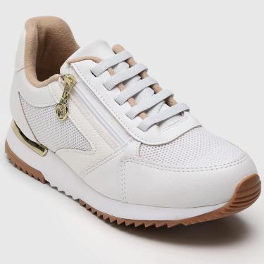 Imagem de Tênis Jogger Recort Dourado Feminino Conforto Modare-Feminino