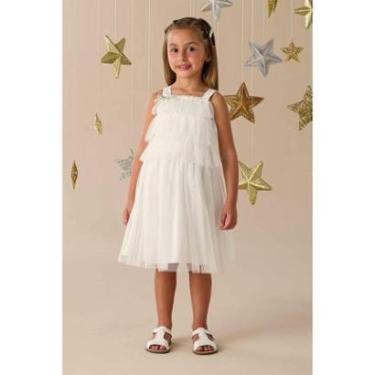 Imagem de Vestido Infantil Tule Branco Mon Sucré-Feminino