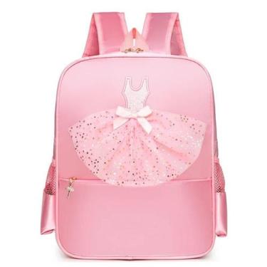 Imagem de Mochila Bolsa Passeio Infantil Menina Ballet Bailarina Lilás Rosa - Si