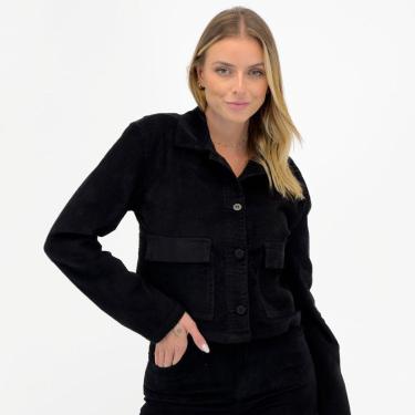 Imagem de Jaqueta Young Style em Veludo Cotelê Cropped Feminina-Feminino