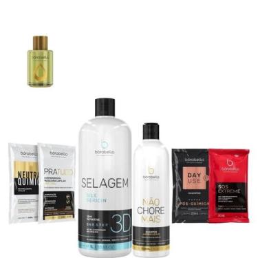 Imagem de Borabella Selagem 1L + Shampoo 350ml + Argan 7ml + Sachês