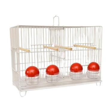 Imagem de Gaiola Criadeira para Pássaros e Periquitos com Divisórias e Comedouro