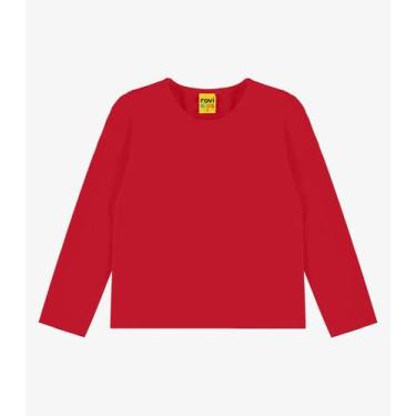 Imagem de Blusa Manga Longa Infantil Feminina Rovitex Kids Vermelho, 10, Vermelh