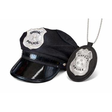 Imagem de Chapeu e distintivo policia cosplay fantasia festa - RPires