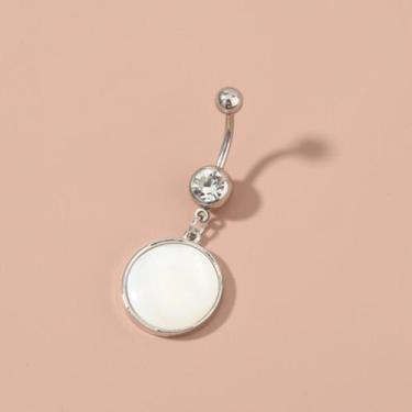 Imagem de Piercing umbigo aço cirurgico com pingente de madreperola - Idun