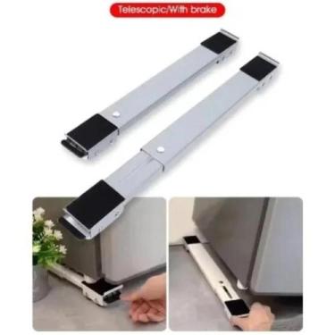 Imagem de Carrinho Suporte Ajustável com Rodinhas  Geladeira, Máquina de Lavar e