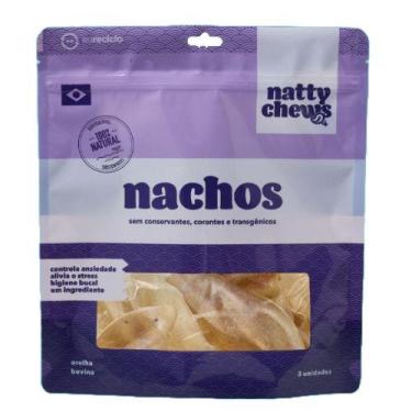 Imagem de MORDEDOR NATURAL PET CÃES Nachos Natty Chews - 3 Un Orelha Bovina