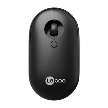Imagem de Mouse Óptico Sem Fio, Lenovo Lecoo, WS212, 1.600 DPI, 4 Botões, Preto