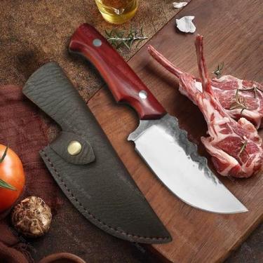 Imagem de Cutelo De Caça Pesca Churrasco Luxo Fulltang Inox DJ377 - Luatek