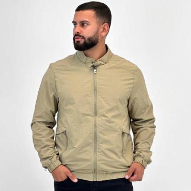 Imagem de Jaqueta Broken Rules Bomber com Zíper Masculina, G, Verde claro