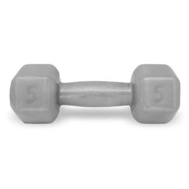 Imagem de Halter Sextavado Emborrachado 5kg. S56 - Acte - Pé de Apoio