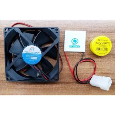 Imagem de Cooler 12V + Pastilha Peltier Original + Pasta Térm. 15g Purif / Bebed