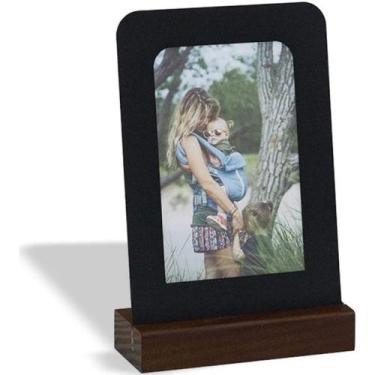 Imagem de Porta Retrato Flat Preto 10x15 Cm - manu