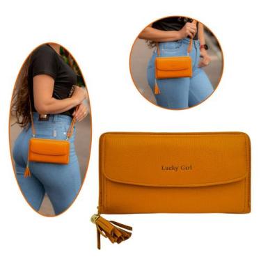 Imagem de Bolsa carteira feminina porta celular transversal tiracolo - Lucky Gir