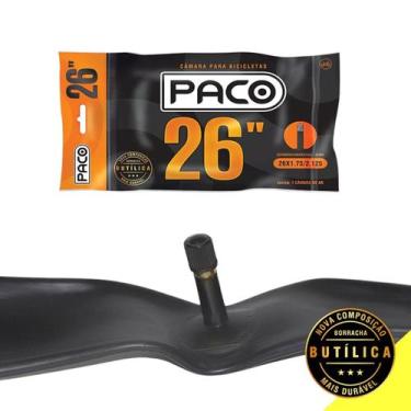 Imagem de Câmara De Ar Aro 26 1.75/2.125 Paco Bico Grosso A/V Balão Mtb