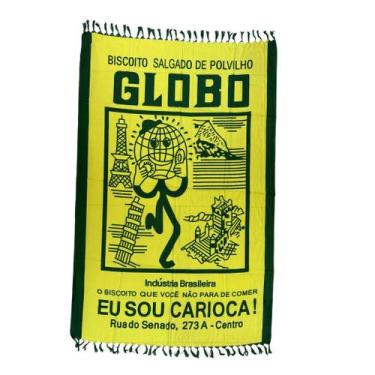 Imagem de Canga Estampada Biscoito Globo Verde Banho E Praia 110x160cm