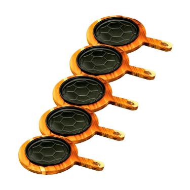 Imagem de Kit 5 Chapas para Petisco 5XE5007FUMIL Copa 2022 Ferro Fundido Aquecimento Uniforme Inox Fumil