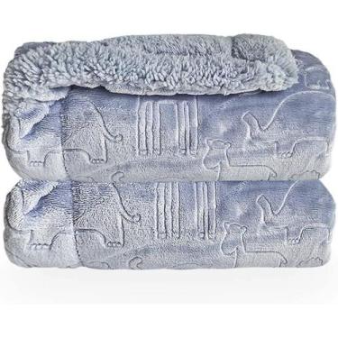 Imagem de Cobertor  Bebe Sherpa Ferrete - LAÇO BEBE, Azul