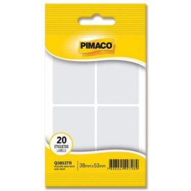 Imagem de Etiqueta adesiva Q-3853TR retangular transparente - Pimaco