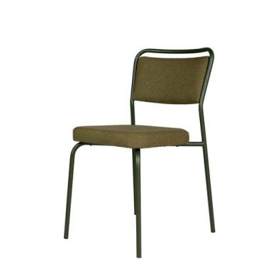 Imagem de Cadeira para Sala de Jantar Escritório Estofada Base em Aço Linha Indu