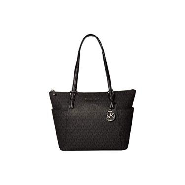 Imagem de Bolsa com zíper Michael Kors Jet Set Item Este/Oeste, Preto, One Size