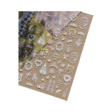 Imagem de Adesivos De Unha 3D De Estrela-do-mar Fofos, Decorações Adesivas De Bo