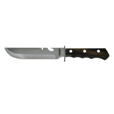 Imagem de Faca Aço Inox Esporte Outdoor Cabo em Madeira Polywood com Bainha 6 po