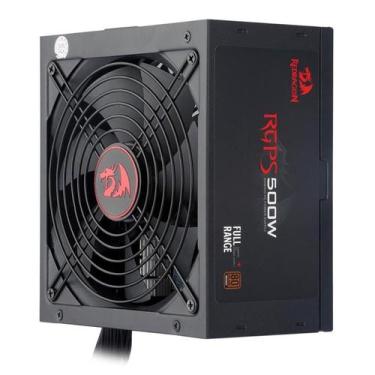 Imagem de Fonte 500W Redragon RGPS-500W - PFC Ativo - Eficiência 80% - 80 Plus B