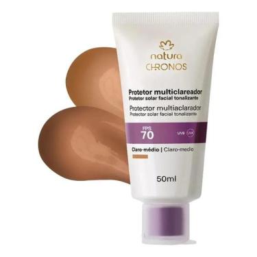 Imagem de Protetor Clareador FPS 70 Natura Chronos Derma 50 ml - Cor: - Congratu