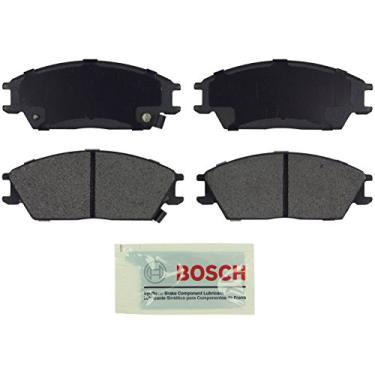 Imagem de BOSCH BE440 Conjunto de pastilhas de freio a disco semimetálico azul - compatível com Hyundai Accent, Excel, Pony, Scoupe, Stellar; Mitsubishi Precis; FRENTE
