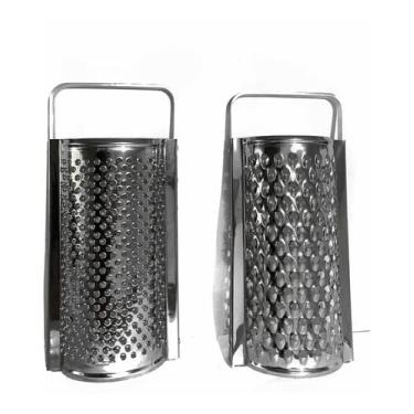 Imagem de Nobre Utensilios Kit 2 Ralador de Queijo e Milho, Aço Inox e Alumínio, Prata