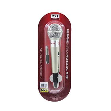 Imagem de Microfone MXT M-996 Plastico Prata com Fio 3 Metros 541023