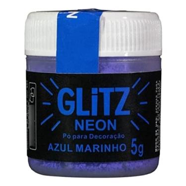 Imagem de Corante Pó Glitz Neon Azul Marinho Brilha Na Luz Negra