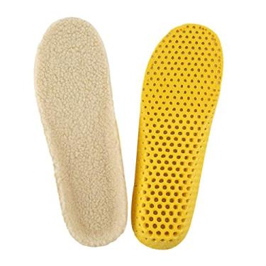 Imagem de Newmind Palmilhas ortopédicas confortáveis de lã para homens e mulheres - Branca, G
