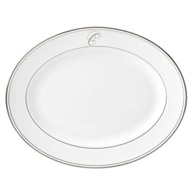 Imagem de Lenox Prato de jantar com monograma de platina da Federal, C