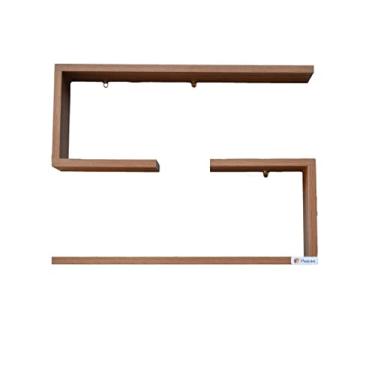 Imagem de Prateleira para Decoração Tipo J Amadeirado