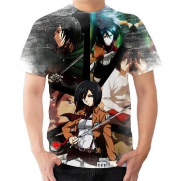 Imagem de Camisa Camiseta Mikasa Anime Shingueki No Kiojin (Aot) - Estilo Kraken