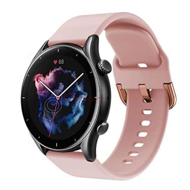 Imagem de Pulseira de Silicone fecho colorido Marca 123Smart Compativel com GTR 47mm / GTR 2 / GTR2E / GTR 3 / GTR3 Pro/Stratos/Stratos 2 / Stratos 3 / Mi Watch