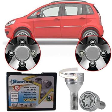 Imagem de Trava Antifurto Anti Roubo de Roda Parafuso Porca Farad Starlock Fiat Idea 2006 à 2016 Com Mais de 10.000 Segredos A2C/E