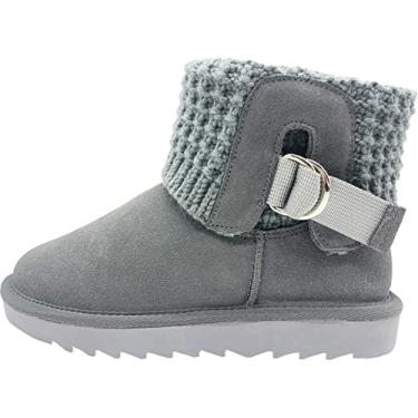 Imagem de ZEYIwearable Bota de neve feminina Onyx Genuine Sheepskin Surface, Cinza, 13