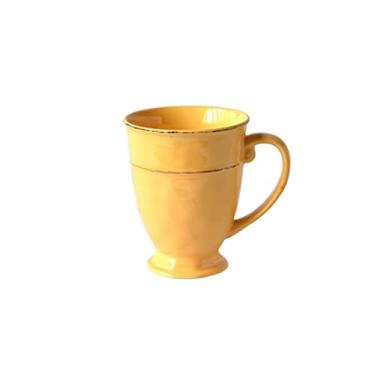 Imagem de Canecas de café Caneca simples estudante copo de água cozinha em casa copo de cerâmica de café da manhã adequado para bebidas leite aveia café copo de café (cor: amarelo)