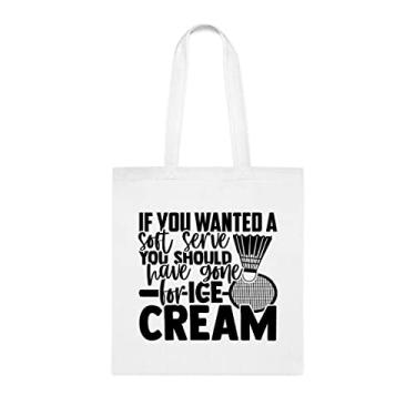 Imagem de Saco macio para sorvete, presente divertido, bolsa de ombro, bolsas reutilizáveis, cesta de Natal de aniversário, ideia de presente, Branco