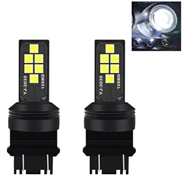 Imagem de SOCAL-LED 3156 3157 Lâmpada de pisca LED branco avançada 3030 SMD brilhante colorida DRL lâmpada de freio lanterna traseira de estacionamento, pacote de 2